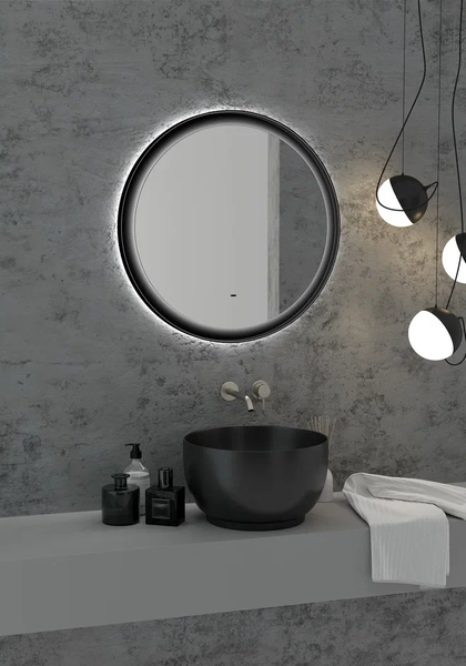 Зеркало Континент Planet Black LED D600