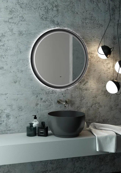 Зеркало Континент Planet Black LED D600