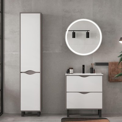 Шкаф с зеркалом для ванной EQUIL Smile LED D700