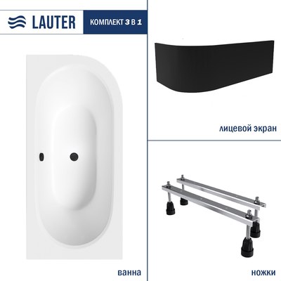 Ванна акриловая Lauter Bliss 170х75 P / 21201072P - фото