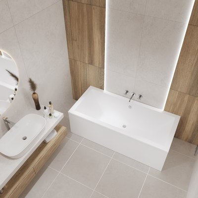 Ванна акриловая Lauter Oasis 175х80 / 21203075 (с ножками)