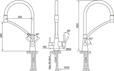 Смеситель Paulmark Siegen Si213111-SBG