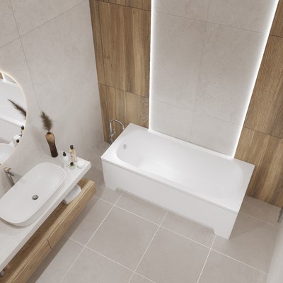 Ванна акриловая Lauter Sophia 150х70 / 21205150 (с ножками, лицевым экраном)