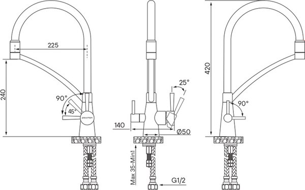 Смеситель Paulmark Siegen Si213111-401(AN)