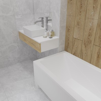 Ванна акриловая Lauter Estelle 120х70 / 21206020 (ножками)