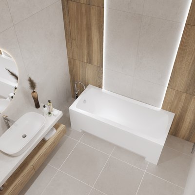 Ванна акриловая Lauter Bianca 140х70 / 21207140 (с ножками)