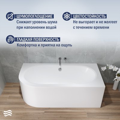 Ванна акриловая Lauter Bliss 180х80 L / 21201081L