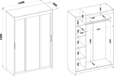 Шкаф-купе Сокол-Мебель ШР-2156.2