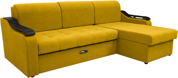 Диван угловой Сириус Лидер-4 с оттоманкой НПБ 260x165 - фото