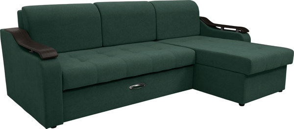 Диван угловой Сириус Лидер-4 с оттоманкой НПБ 260x165 - фото