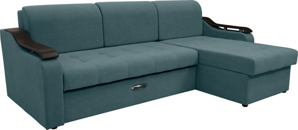 Диван угловой Сириус Лидер-4 с оттоманкой НПБ 260x165 - фото