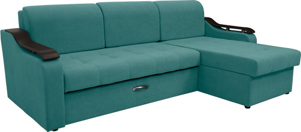 Диван угловой Сириус Лидер-4 с оттоманкой НПБ 260x165 - фото