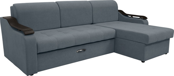 Диван угловой Сириус Лидер-4 с оттоманкой НПБ 260x165 - фото