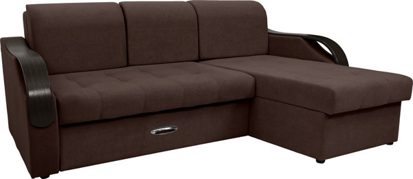 Диван угловой Сириус Лидер-6 с оттоманкой ППУ 260x165 - фото