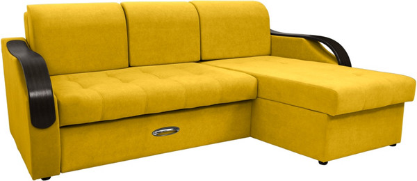 Диван угловой Сириус Лидер-6 с оттоманкой ППУ 260x165 - фото