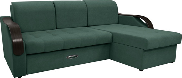 Диван угловой Сириус Лидер-6 с оттоманкой ППУ 260x165 - фото