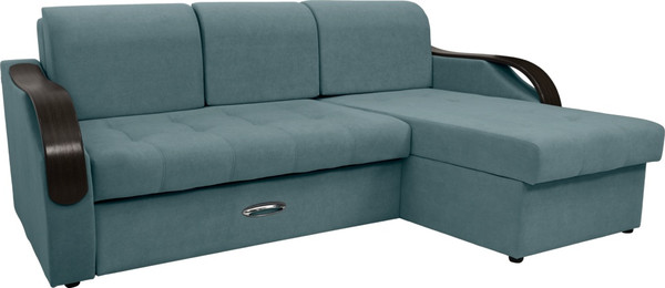 Диван угловой Сириус Лидер-6 с оттоманкой ППУ 260x165 - фото