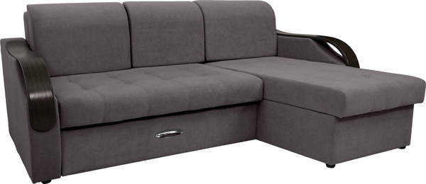 Диван угловой Сириус Лидер-6 с оттоманкой ППУ 260x165 - фото