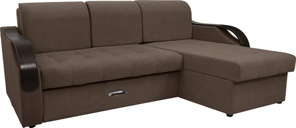 Диван угловой Сириус Лидер-6 с оттоманкой ППУ 260x165 - фото