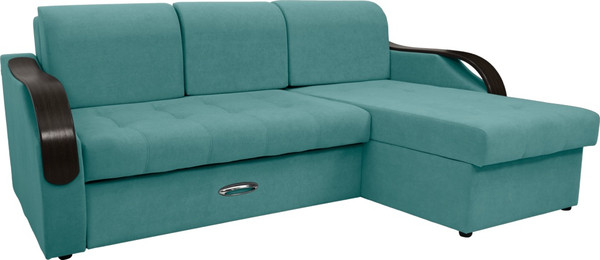 Диван угловой Сириус Лидер-6 с оттоманкой ППУ 260x165 - фото