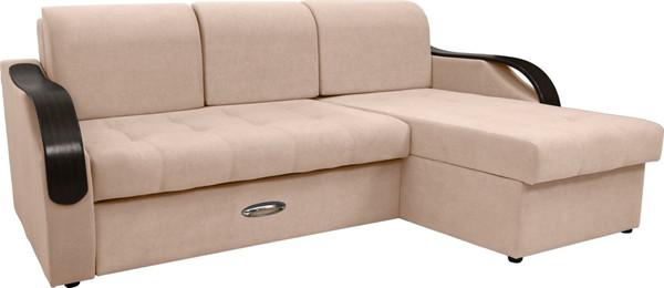 Диван угловой Сириус Лидер-6 с оттоманкой ППУ 260x165 - фото