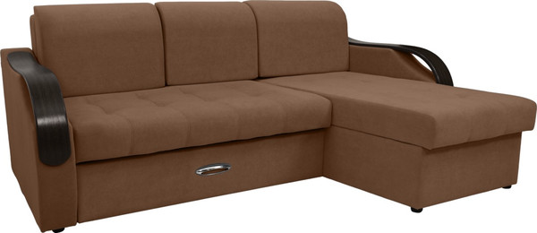 Диван угловой Сириус Лидер-6 с оттоманкой НПБ 260x165 - фото