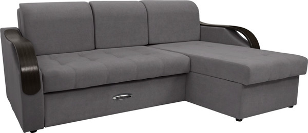 Диван угловой Сириус Лидер-6 с оттоманкой НПБ 260x165 - фото