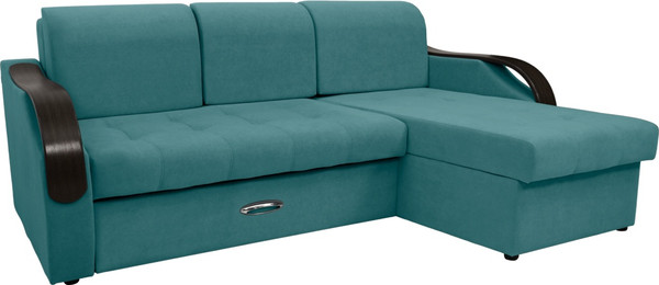 Диван угловой Сириус Лидер-6 с оттоманкой НПБ 260x165 - фото