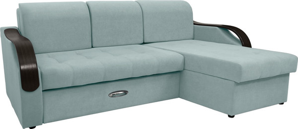 Диван угловой Сириус Лидер-6 с оттоманкой НПБ 260x165 - фото