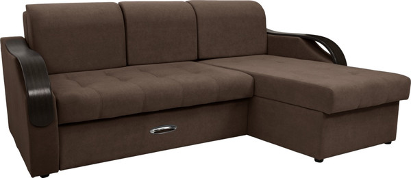 Диван угловой Сириус Лидер-6 с оттоманкой НПБ 260x165 - фото