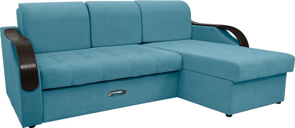 Диван угловой Сириус Лидер-6 с оттоманкой НПБ 260x165 - фото