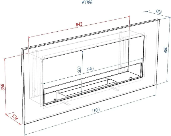 Биокамин Firelight BFP/W-110