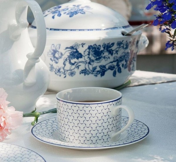 Чашка с блюдцем HomeQueen Воздушная 77100