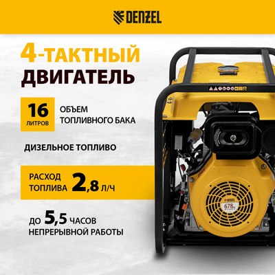 Дизельный генератор Denzel DES-85E (94415)