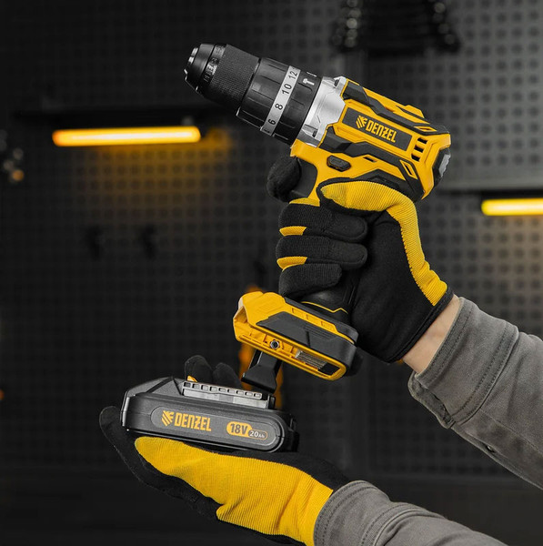 Аккумуляторная дрель-шуруповерт Denzel CIDB-18-02 / 26145