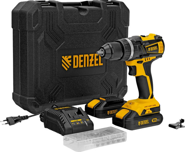 Аккумуляторная дрель-шуруповерт Denzel CIDB-IB-18-02 / 26130 - фото