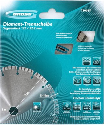 Отрезной диск алмазный Gross 730037