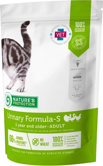 Сухой корм для кошек Nature's Protection Urinary Formula-S Poultry / NPS45769 - фото