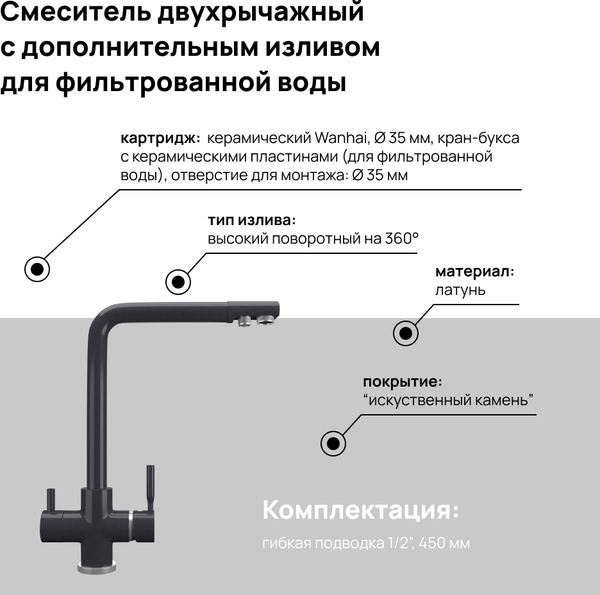 Смеситель Maunfeld MFQT-16DGR
