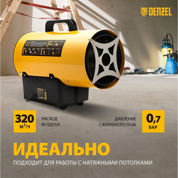 Тепловая пушка газовая Denzel GHG-15i / 96478