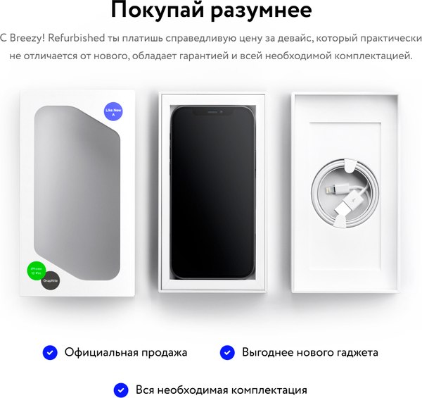 Смартфон восстановленный Apple iPhone 12 256GB Flip Грейд A
