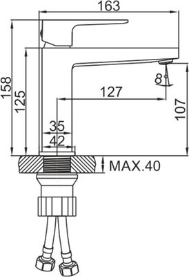 Смеситель Ledeme L1073G