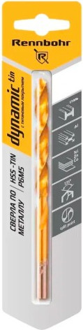Сверло Rennbohr 10.0х133мм Dinamic-TIN Р9М3 / 667100 - фото