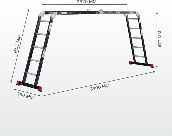 Лестница-трансформер Новая Высота NV 3320 / 3320405-013