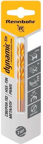 Набор сверл Rennbohr 4.5х80мм Dinamic-TIN Р9М3 / 667045 - фото
