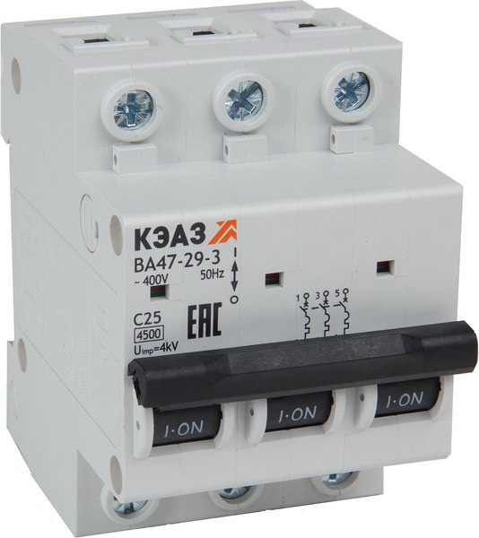 Выключатель автоматический КЭАЗ ВА47-29-3B16-УХЛ3 4.5кА / 318271 - фото