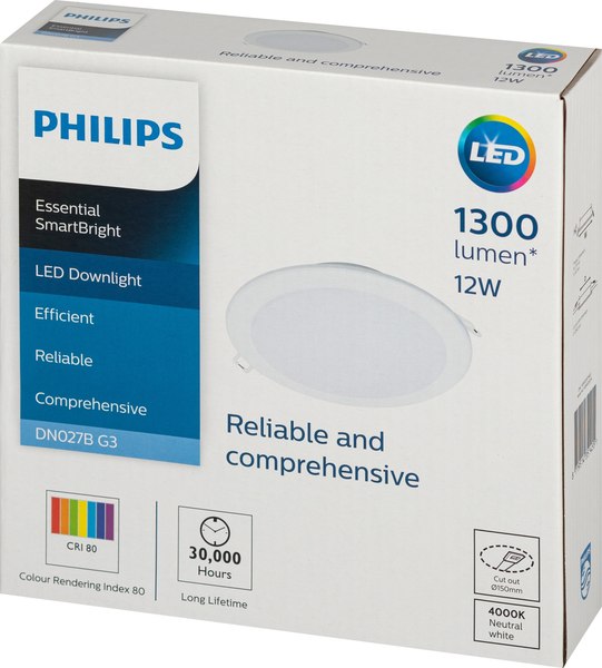 Точечный светильник Philips DN027B LED12 12Вт 4000К 220-240В D150 / Б0060531