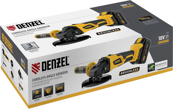Угловая шлифовальная машина Denzel BLG-IB-18-125-4 / 27005