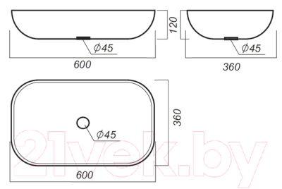 Умывальник Sanita Luxe Infinity 60 / INFSLWB01