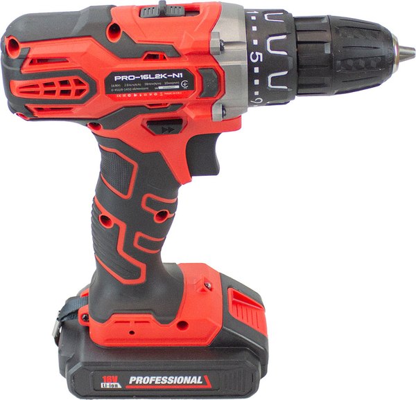 Аккумуляторная дрель-шуруповерт Edon PROtech PRO-16L2K-N1 / 21468